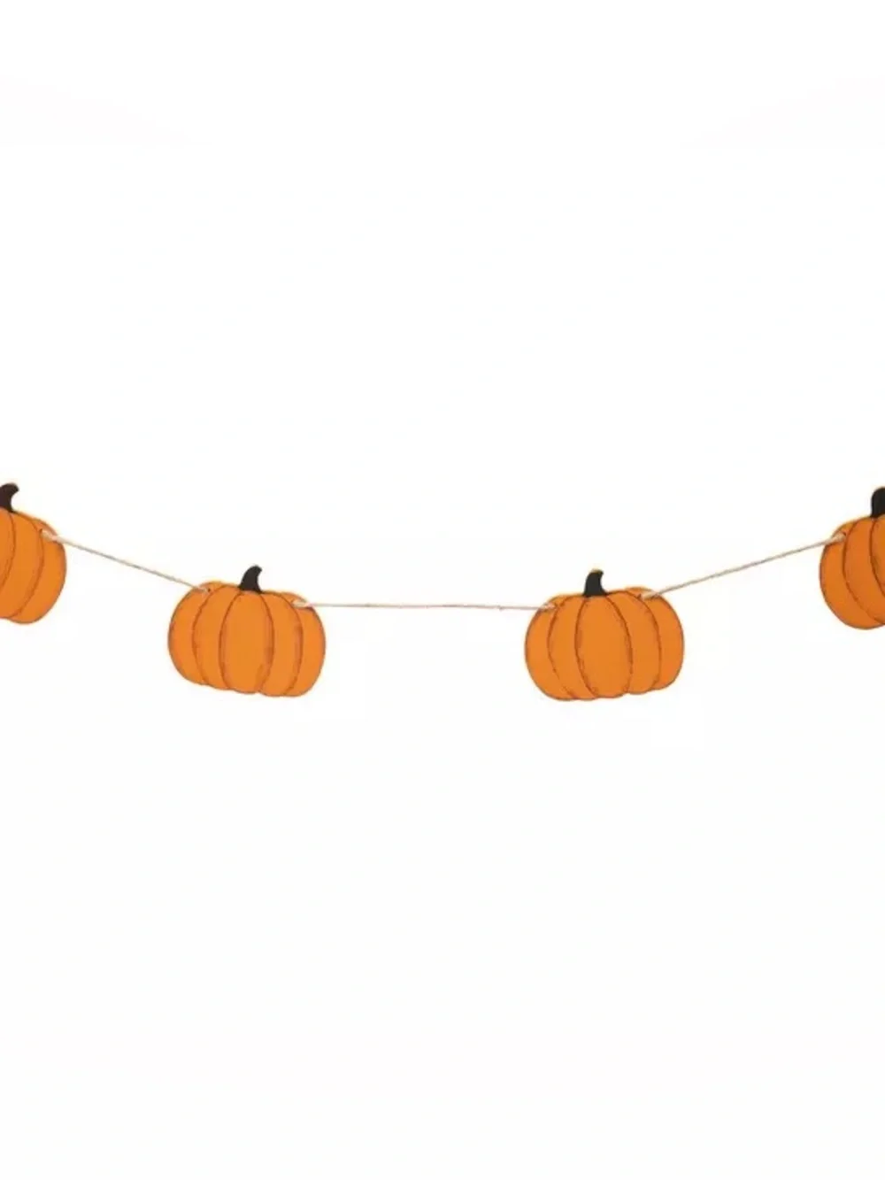(2) Rustic Pumpkins Wood Garland